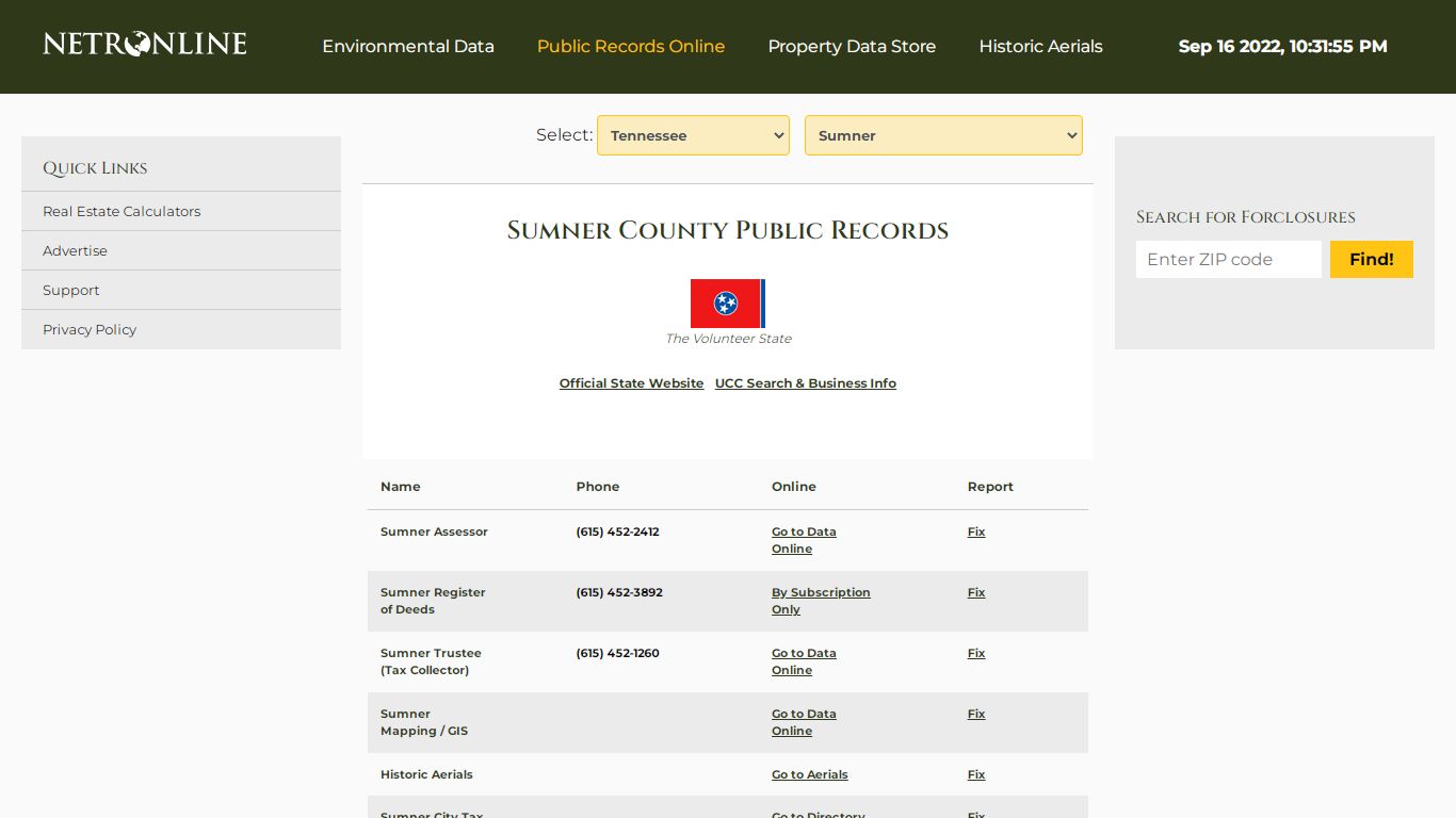 Sumner County Public Records - NETROnline.com